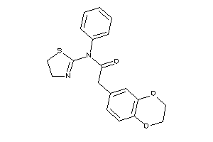 2-(2,3-dihydro-1,4-benzodioxin-6-yl)-N-phenyl-N-(2-thiazolin-2-yl)acetamide