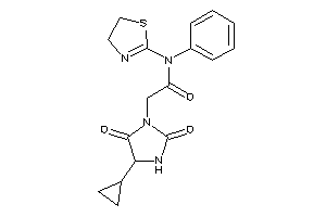 2-(4-cyclopropyl-2,5-diketo-imidazolidin-1-yl)-N-phenyl-N-(2-thiazolin-2-yl)acetamide