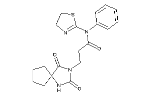 3-(2,4-diketo-1,3-diazaspiro[4.4]nonan-3-yl)-N-phenyl-N-(2-thiazolin-2-yl)propionamide