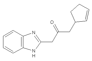 1-(1H-benzimidazol-2-yl)-3-cyclopent-2-en-1-yl-acetone