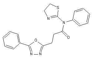 N-phenyl-3-(5-phenyl-1,3,4-oxadiazol-2-yl)-N-(2-thiazolin-2-yl)propionamide