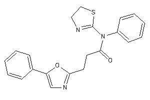 N-phenyl-3-(5-phenyloxazol-2-yl)-N-(2-thiazolin-2-yl)propionamide