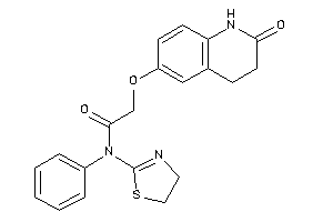 2-[(2-keto-3,4-dihydro-1H-quinolin-6-yl)oxy]-N-phenyl-N-(2-thiazolin-2-yl)acetamide