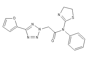 2-[5-(2-furyl)tetrazol-2-yl]-N-phenyl-N-(2-thiazolin-2-yl)acetamide