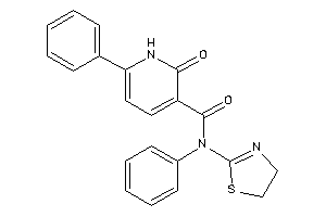 2-keto-N,6-diphenyl-N-(2-thiazolin-2-yl)-1H-pyridine-3-carboxamide