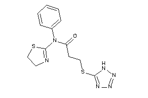 N-phenyl-3-(1H-tetrazol-5-ylthio)-N-(2-thiazolin-2-yl)propionamide