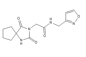 Image of 2-(2,4-diketo-1,3-diazaspiro[4.4]nonan-3-yl)-N-(isoxazol-3-ylmethyl)acetamide