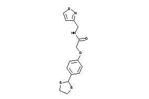 Image of 2-[4-(1,3-dithiolan-2-yl)phenoxy]-N-(isoxazol-3-ylmethyl)acetamide