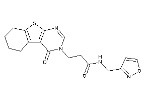 N-(isoxazol-3-ylmethyl)-3-(4-keto-5,6,7,8-tetrahydrobenzothiopheno[2,3-d]pyrimidin-3-yl)propionamide