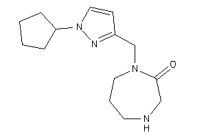 1-[(1-cyclopentylpyrazol-3-yl)methyl]-1,4-diazepan-2-one
