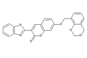 7-(4H-1,3-benzodioxin-8-ylmethoxy)-3-(1,3-benzothiazol-2-yl)coumarin