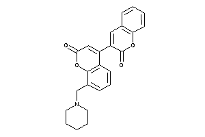 4-(2-ketochromen-3-yl)-8-(piperidinomethyl)coumarin