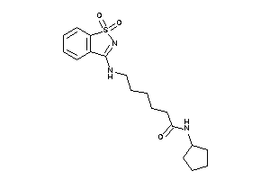 N-cyclopentyl-6-[(1,1-diketo-1,2-benzothiazol-3-yl)amino]hexanamide