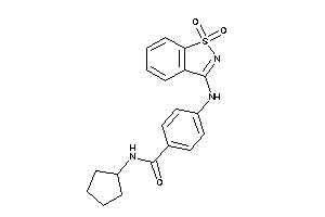 N-cyclopentyl-4-[(1,1-diketo-1,2-benzothiazol-3-yl)amino]benzamide