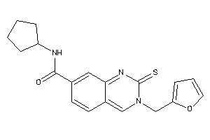 N-cyclopentyl-3-(2-furfuryl)-2-thioxo-quinazoline-7-carboxamide