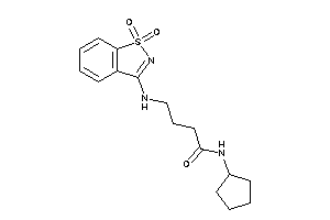 N-cyclopentyl-4-[(1,1-diketo-1,2-benzothiazol-3-yl)amino]butyramide
