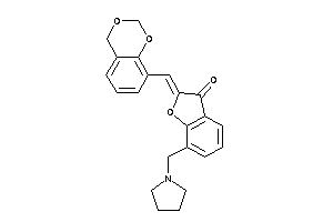 2-(4H-1,3-benzodioxin-8-ylmethylene)-7-(pyrrolidinomethyl)coumaran-3-one