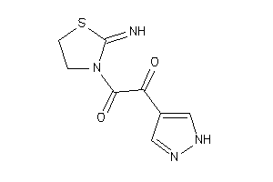 1-(2-iminothiazolidin-3-yl)-2-(1H-pyrazol-4-yl)ethane-1,2-dione