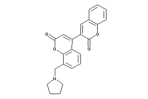 4-(2-ketochromen-3-yl)-8-(pyrrolidinomethyl)coumarin