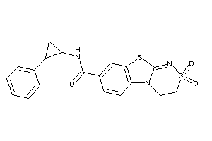 2,2-diketo-N-(2-phenylcyclopropyl)-3,4-dihydro-[1,2,4]thiadiazino[3,4-b][1,3]benzothiazole-8-carboxamide