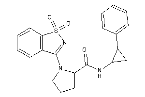 1-(1,1-diketo-1,2-benzothiazol-3-yl)-N-(2-phenylcyclopropyl)pyrrolidine-2-carboxamide