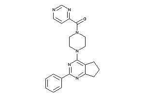 [4-(2-phenyl-6,7-dihydro-5H-cyclopenta[d]pyrimidin-4-yl)piperazino]-(4-pyrimidyl)methanone