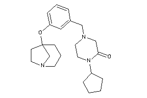 4-[3-(1-azabicyclo[3.2.1]octan-5-yloxy)benzyl]-1-cyclopentyl-piperazin-2-one