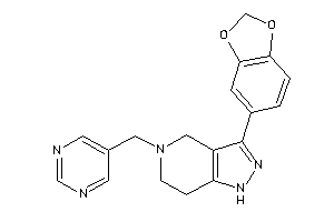 Image of 3-(1,3-benzodioxol-5-yl)-5-(5-pyrimidylmethyl)-1,4,6,7-tetrahydropyrazolo[4,3-c]pyridine