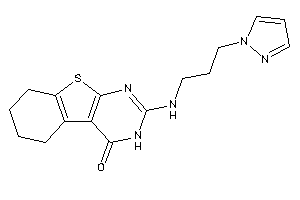 2-(3-pyrazol-1-ylpropylamino)-5,6,7,8-tetrahydro-3H-benzothiopheno[2,3-d]pyrimidin-4-one