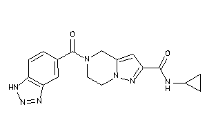 5-(1H-benzotriazole-5-carbonyl)-N-cyclopropyl-6,7-dihydro-4H-pyrazolo[1,5-a]pyrazine-2-carboxamide