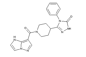 Image of 4-phenyl-3-[1-(1H-pyrazolo[1,5-a]imidazole-7-carbonyl)-4-piperidyl]-1H-1,2,4-triazol-5-one