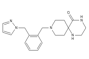 9-[2-(pyrazol-1-ylmethyl)benzyl]-1,4,9-triazaspiro[5.5]undecan-5-one