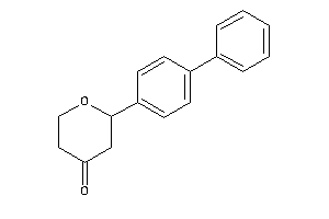 Image of 2-(4-phenylphenyl)tetrahydropyran-4-one