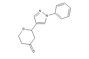 Image of 2-(1-phenylpyrazol-4-yl)tetrahydropyran-4-one