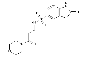 2-keto-N-(3-keto-3-piperazino-propyl)indoline-5-sulfonamide