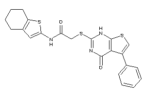 2-[(4-keto-5-phenyl-1H-thieno[2,3-d]pyrimidin-2-yl)thio]-N-(4,5,6,7-tetrahydrobenzothiophen-2-yl)acetamide