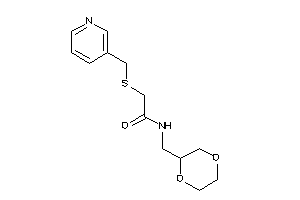 Image of N-(1,4-dioxan-2-ylmethyl)-2-(3-pyridylmethylthio)acetamide