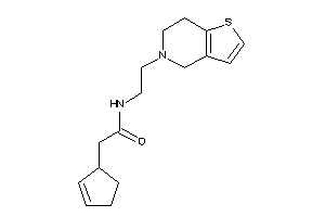 2-cyclopent-2-en-1-yl-N-[2-(6,7-dihydro-4H-thieno[3,2-c]pyridin-5-yl)ethyl]acetamide