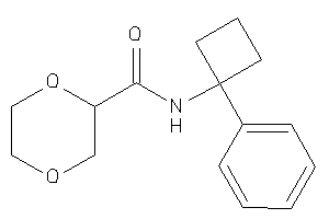 Image of N-(1-phenylcyclobutyl)-1,4-dioxane-2-carboxamide