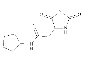 N-cyclopentyl-2-(2,5-diketoimidazolidin-4-yl)acetamide