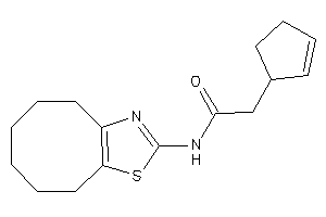 2-cyclopent-2-en-1-yl-N-(4,5,6,7,8,9-hexahydrocycloocta[d]thiazol-2-yl)acetamide