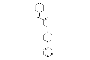 Image of N-cyclohexyl-3-(4-pyrazin-2-ylpiperazino)propionamide