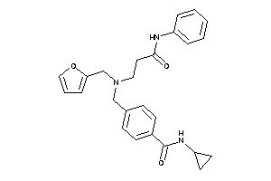 4-[[(3-anilino-3-keto-propyl)-(2-furfuryl)amino]methyl]-N-cyclopropyl-benzamide