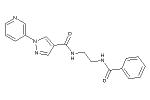 Image of N-(2-benzamidoethyl)-1-(3-pyridyl)pyrazole-4-carboxamide