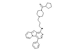 Cyclopentyl-[4-[3-[(4-phenylpyridazino[4,5-b]indolizin-1-yl)amino]propyl]piperazino]methanone