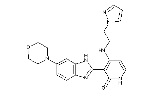 3-(6-morpholino-1H-benzimidazol-2-yl)-4-(2-pyrazol-1-ylethylamino)-2-pyridone