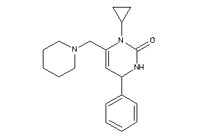 3-cyclopropyl-6-phenyl-4-(piperidinomethyl)-1,6-dihydropyrimidin-2-one