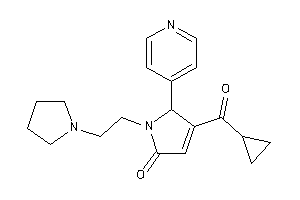 4-(cyclopropanecarbonyl)-5-(4-pyridyl)-1-(2-pyrrolidinoethyl)-3-pyrrolin-2-one