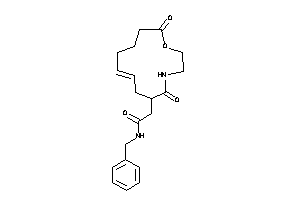 Image of N-benzyl-2-(8,13-diketo-9-oxa-12-azacyclotridec-3-en-1-yl)acetamide