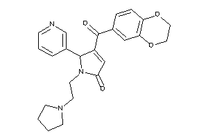 4-(2,3-dihydro-1,4-benzodioxine-6-carbonyl)-5-(3-pyridyl)-1-(2-pyrrolidinoethyl)-3-pyrrolin-2-one